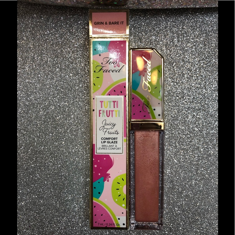 BNIB! Too Faced Tutti Frutti Gloss Grin & Bare It